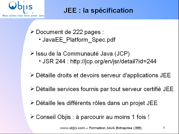 Spécifications JEE