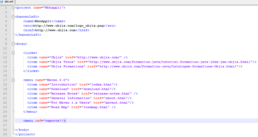 maven3-config-site-xml