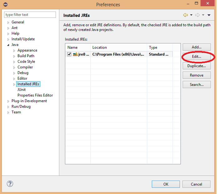 Eclipse-installed-jre
